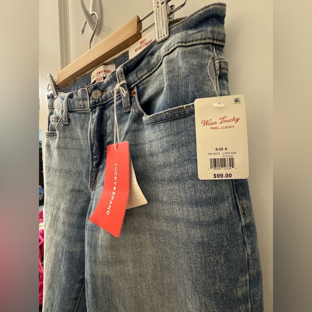 Lucky Brand Blue Straight Leg Jeans - Picture 2 of 5